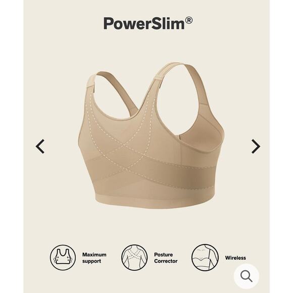 Brand New Leonisa Women's Size 42B Light Brown Posture Corrector Bra Multi - Picture 5 of 9